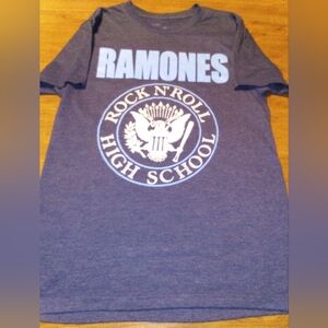 Ramones 1234 Rock N Roll High School Women's Heather Blue Medium T-Shirt